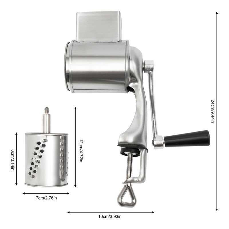 Giciashop 5-in-1 Rotary Cheese Grater Kitchen Vegetable Slicer with Handle