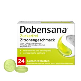 Reckitt Dobensana Zuckerfrei Zitronengeschmack 1,2 mg/ 0,6 mg Lutschtabletten