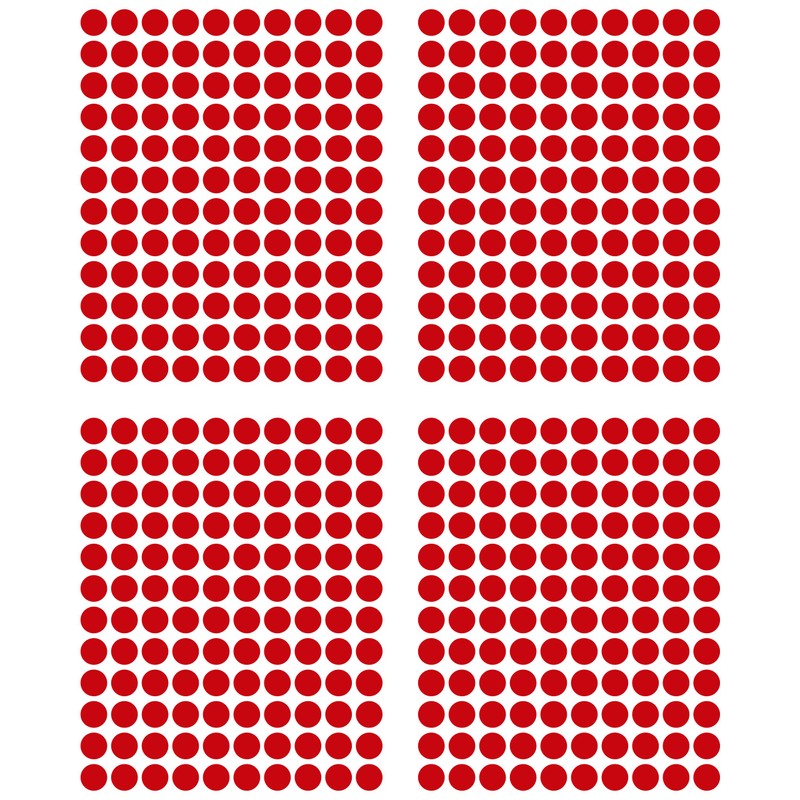 480 Dots, 15 mm, Red, Made from PVC Film, Weatherproof,