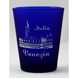 Venice (Venezia) Italy Cobalt Blue Frosted Shot Glass
