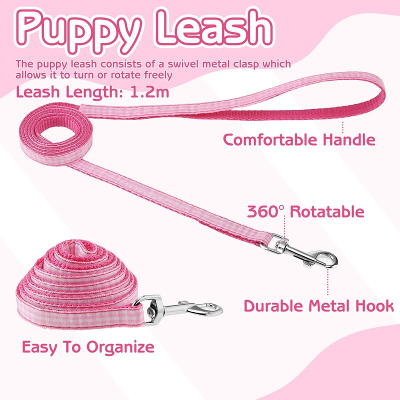 GGSTDDUP 36 Pcs Puppy Collar and Leash Set, Adjustable New