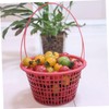 Totority 10pcs Plastic Fruit Picking Basket Lightweight Strawberry Berry Baskets