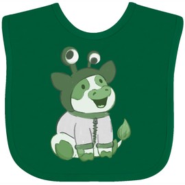 inktastic Alien Cow Baby Bib Green 46cd2