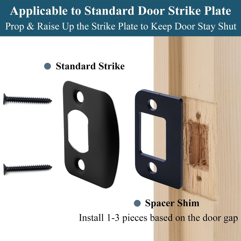 MOSECYOU Stainless Steel Door Shim Plate, Set of 3, Heavy
