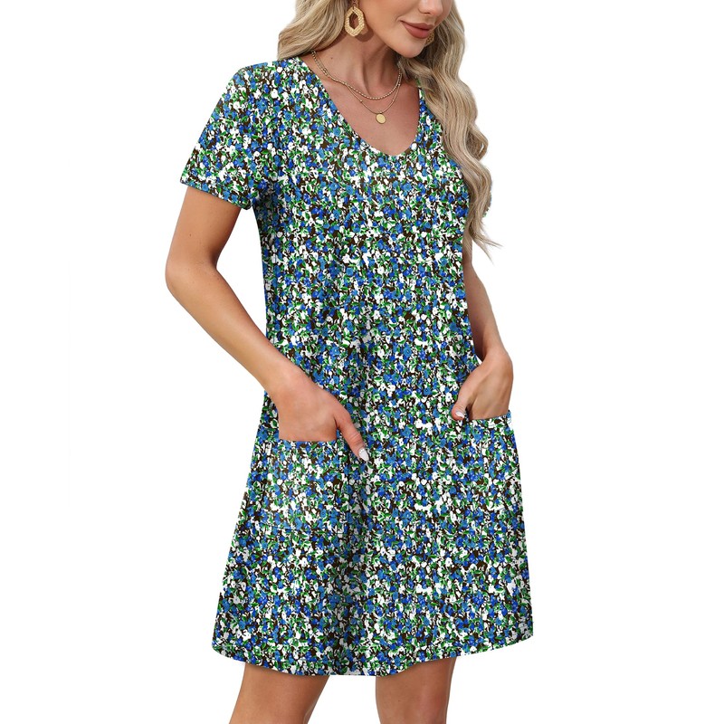 OFEEFAN Spring Dresses for Women 2025 Beach Fashion Loose V