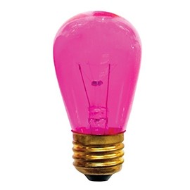 Bulbrite 701611 - 11W - S14 Bulb Type - E26 Base - 120V - Transparent Pink Finish - 5,000Hrs - 1 Pack
