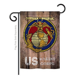 Angeleno Heritage G135083-BO US Marine Corps Americana Military Decorative Vertical Garden Flag, 13"x 18.5", Multi-Color