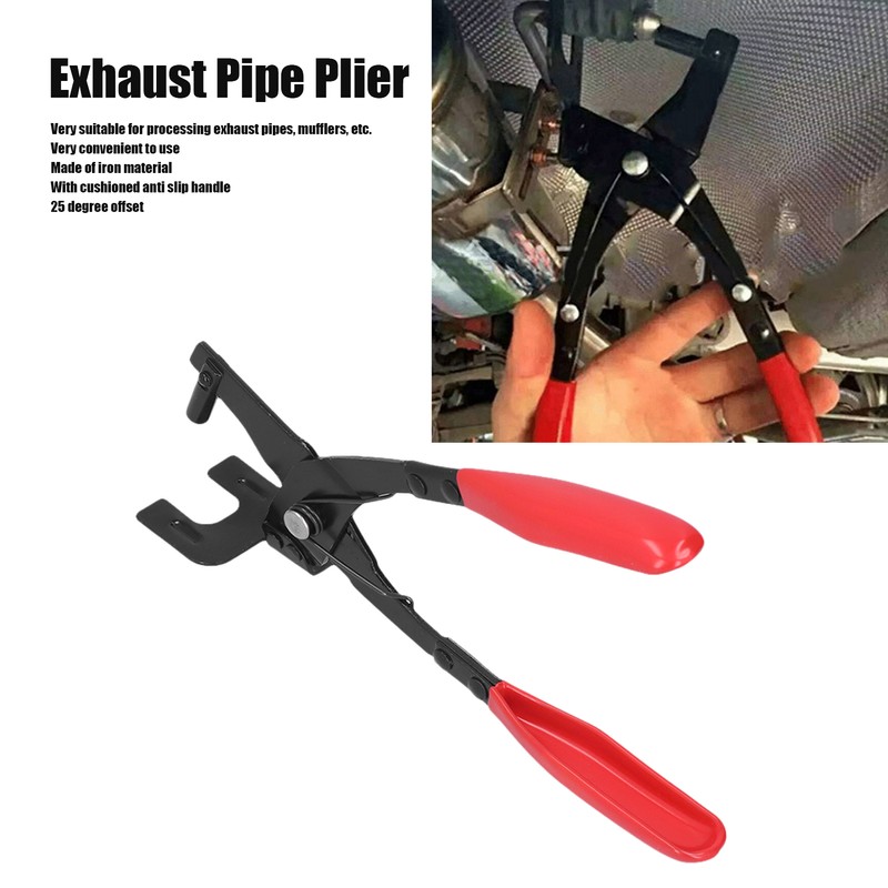 Iron Exhaust Pipe Rubber Pad Removal Plier 25 Degree Offset