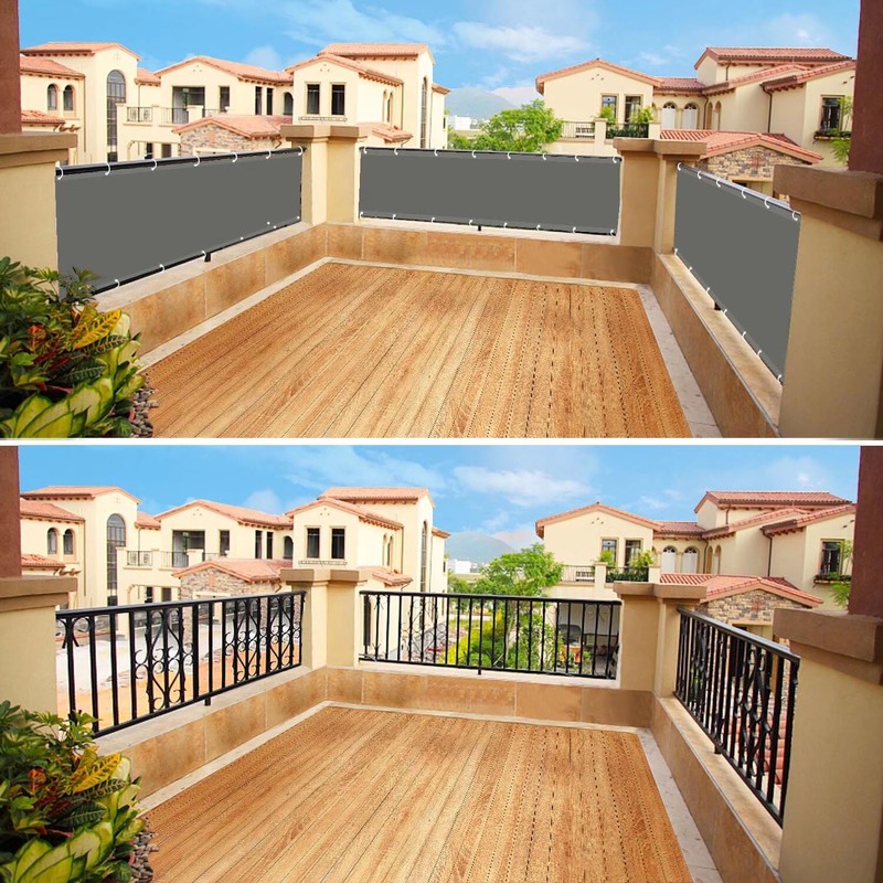 WEALSFUN Balcony Privacy Screen, Balcony Cover (390 Sizes and 8