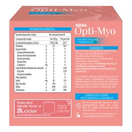 Suplemento Alimenticio Nestlé Opti-Myo/ G-Balance Myo-inositol y Probióticos Sobres 160.8g