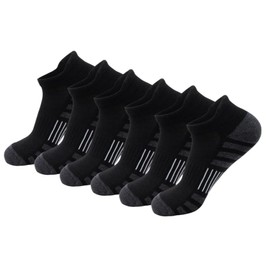 NTCARE 6-Pack Men's Ankle Running Socks, Cushioned Low Cut with Tab, Athletic Performance Socks, Breathable Moisture-Wicking, Ideal for Sports, Training, and Daily Wear, Durable & Comfortable