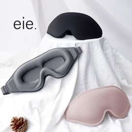 Eie. Soft Comfortable No Pressure 3D Sleep Mask for Men Women Sleeping, Napping, Travelling, One Size, Black
