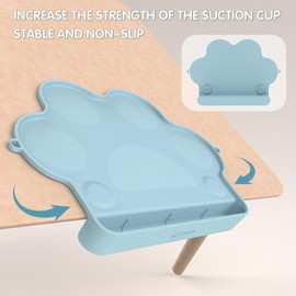 E1F1NN DOT Baby Silicone Placemats for Toddler Kids, Durable Food Grade Silicone with Non-Slip Suction, Sticky Table Mats for Restaurants Home Travel