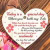 Mr and Mrs Wedding Gift Wooden Heart Plaque - Bride
