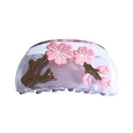 Fashion Translucent Flower Hair Clips,Novelty Acetate Hair Clip,Cute Cherry Blossom Claw Clips for Women