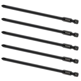5 x Rennie Tools 127mm Long PH2 Compatible with Makita 6832 6833 6835 6836 Autofeed Collated Drywall Screwdriver Gun Bit Heavy Duty Phillips No.2