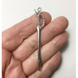 M01102-Silver MOREZMORE Miniature Sword Weapon 70 x 11 mm Doll Dollhouse Mini Prop