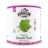 Dehydrated Spinach Flakes Emergency Food Supply, 45 Servings, 25 Year
