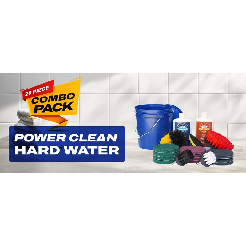 Complete Hard Water Stain Drill Cleaning Kit – 20 Piece