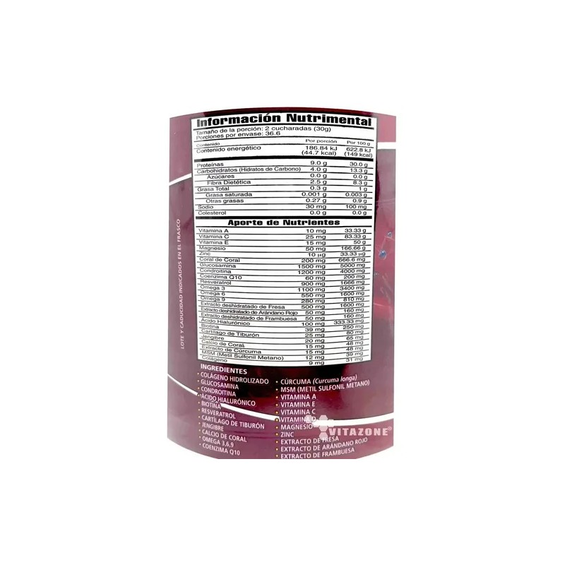 Colágeno Hidrolizado Glucosamina Biotina Surtidos Ferygreco Sabor UVA MANZANA COCO