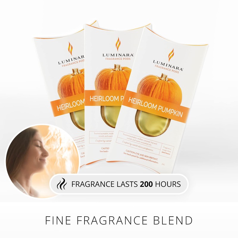 Luminara Fragrance Diffusing Pods, Set of 3 (Pumpkin), Natural Home