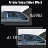 FZJDSD Black Pillar Posts Window Trim Stickers 6Pcs Gloss Black