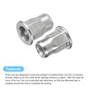 uxcell M6 Half Hex Body Rivet Nuts, 60pcs 304 Stainless