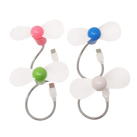 Honbay - Ventilador de refrigeración portátil con cuello de cisne para computadora de sobremesa, portátil, portátil, tablet, 4 unidades