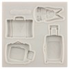 Airplane Silicone Molds Travel Luggage Bag Fondant Mold Set Of