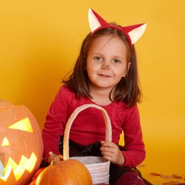 AMCAMI Fox Ears Headband 2 PCS Christmas Animal Ears Headband Fox Ears Festival Theme Party Headbands