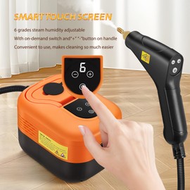 Hapyvergo Handheld Steam Cleaner Portable Steamer for Cleaning Grout Tile Car Detailing Pressurized Multi-Surface Steam Cleaner for Home Kitchen Bathroom