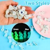 DERAYEE 10pcs Resin Luminous Wooden Elf Figurine Luminous Miniature Decoration