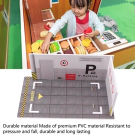 shenruifa Parking Lot Display Case, Diecast Car Garage, 3pcs Parking Lot Model Innovative Simulation PVC Easy Assembly 1:32 Scale Parking Lot Toy for Present Collection (Parking Lot Model)