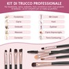 20 Pezzi Set Pennelli Trucco Professionale, Kit Completo con Pennello
