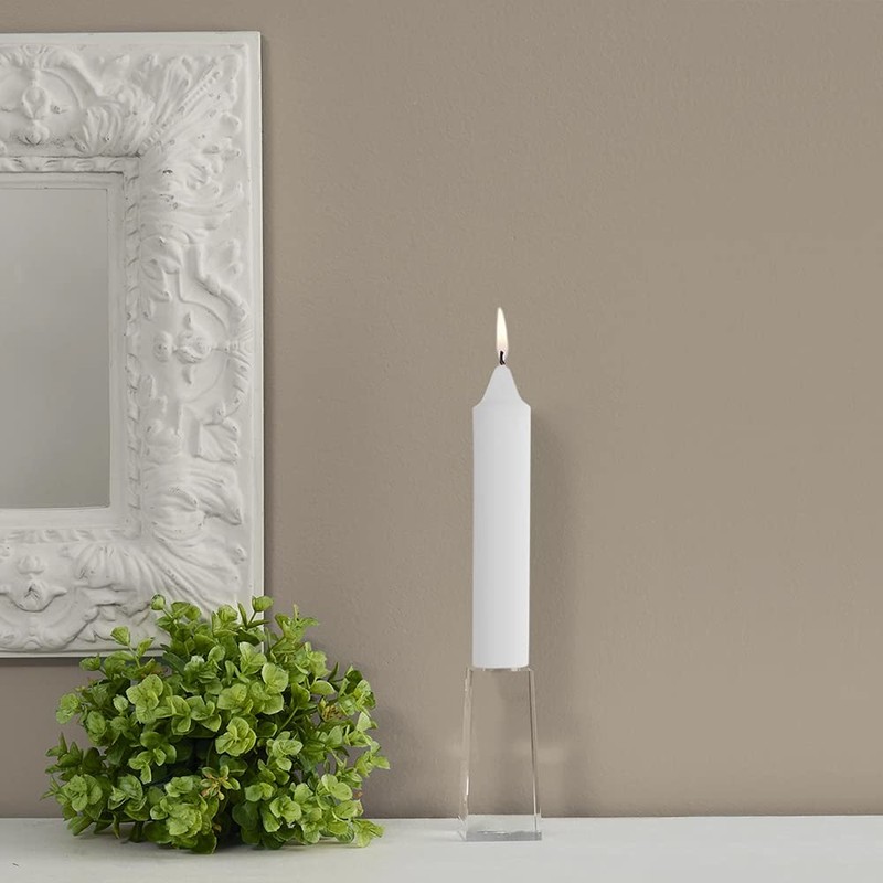 Root Candles 4-Count Unscented Dinner Candles Dripless Beeswax Enhanced Smooth