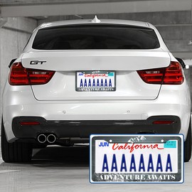 Swono Mountain License Plate Frame Adventure Awaits License Plate Cover Aluminum Metal License Plate Holder Frame for Women Men Auto Decoration for US Car/Truck