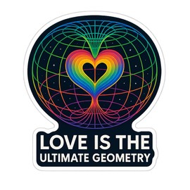 Toroidal Heart Field Rainbow Energy Body Illustration Sticker (2.5" x 3")