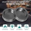 VILLCASE 4Pcs Round Graphite Ingot Molds 2 Inch Metal Casting