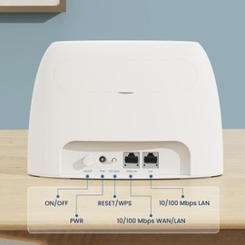 Tenda 4G03 N300 Wi-Fi 4G LTE Router, Band 28, 2 FE Ports, Mini SIM, failover, up to 32 Devices, 3-Year Warranty