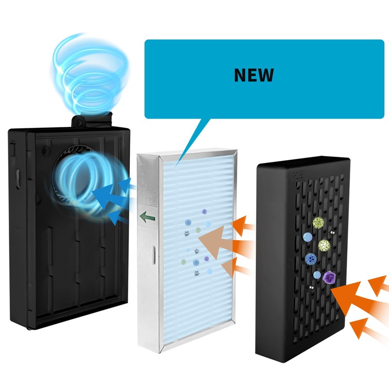 Electric Wearable Air Purifier Maskes,Air Supply,With HEPA Filter,for Dust Work,Painting,