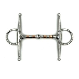 Equine Smile ES0103 Snaffle Bit Simple Broken with Copper Rollers Copper Roller Stainless Steel 21 mm (13.5 cm)