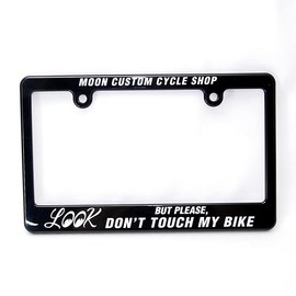 MOONEYES LOOK_NF-MG130MLO-MON License Plate Frame for Motorcycles Black