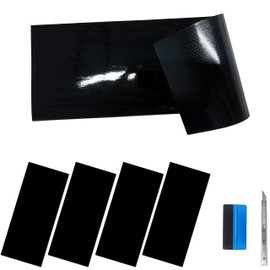 LZLRUN Compatible with Bowtie Logo Wrap Stickers Cut-Your-Own Emblem Overlay DIY Decals for Chevy (11.8 Inch x 4 Inch) (Gloss Black)