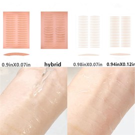 10 sheets Eyelid Tape Stickers Portable Breathable eye tape Natural Self-Adhesive invisible eyelid lift strip (Olive shaped)