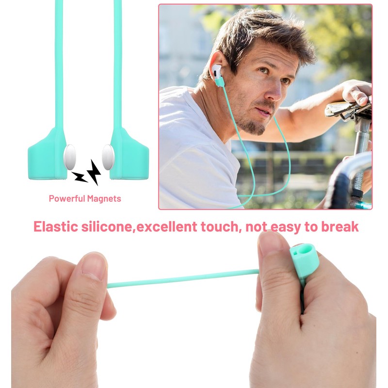 FRCTLNKG 4 Pcs Earbud Strap, Earplug Lanyard Anti-Lost