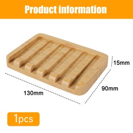 Teak Wood Bathroom Soap Holder for Soap Bar, Self Draining Soap Container for Kitchen Sponage