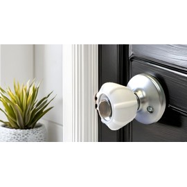 Enjoy Cover - 2 Pack Silicone Door knob Grips Maximum Grip Nonslip Arthritis & Senior Living Aids Grippy Easy Open Fits All Door Knob Universal Size Decorative (White)