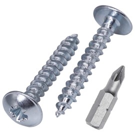 (Pack of 250) Galvanised Steel 3.0 x 20 mm Wood Screws Metal Screws Modified Truss Head Self Tapping (250, 3.0 x 20 mm)