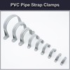 Pipe Strap Clamp, 2-Holes Plastic Conduit Pipe Clamps PVC Pipe