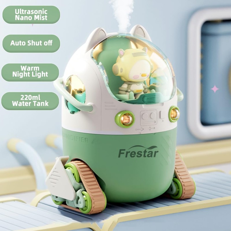 Frestar Mini USB Humidifier 220ml with LED Night Light, Small